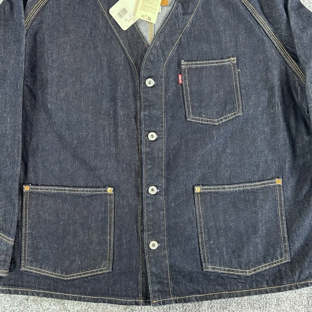 NEW Levi's Premium Capital E Men's Union‎ Engineer Denim Cardigan Size L